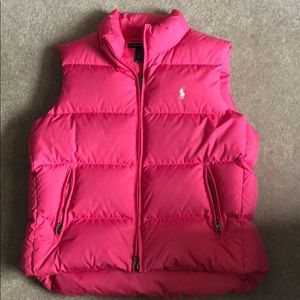 Pink Ralph Lauren puffer vest. Size small